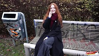 German Scout Picks Up Redhead Teen Alice - Petite Ginger with Small Tits Gets Fucked Hard in Casting