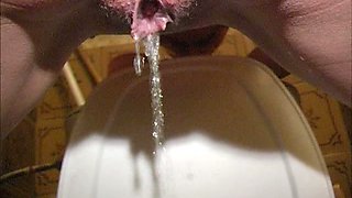 This horny fine ass slut turns peeing into a naughty activity