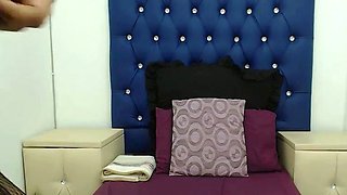 Big-Titted Light-Skinned South African Ebony on Webcam