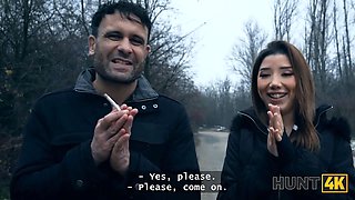 Hunt4k. hot striptease with natural figure to strike a stupid boyfriend back