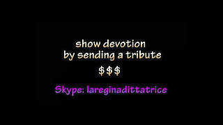 Femdom girl punishing him with a hard whipping