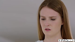 Bombshell blonde Ashley Lane gets fucked hard by her boss on her bed and moans like a slut