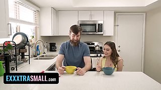 Sera Ryder's tight pussy gets a rough kitchen counter pounding in POV