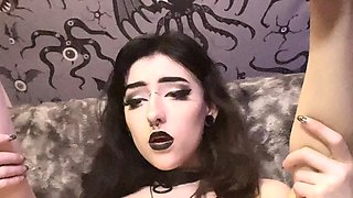 Chubby Brunette Big Boobs Dildo Masturbation