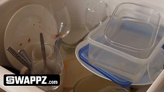 Shocked step mother catches her sonnie and his buddy taking turns to eat their teacher\u2019s vagina