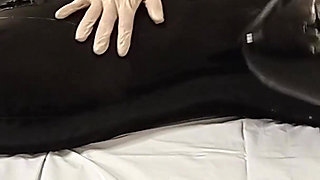 I'm Stroking Myself All Over in a Latex Catsuit with a Latex Mask, I Want to See You Cum! 3 Angle