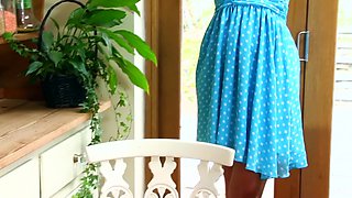 Sexy Teen Blonde Marry Queen Strips And Caress Her Body While She's Alone