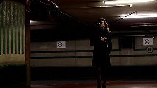 Having hump in a public parking. Secret agents Roleplay