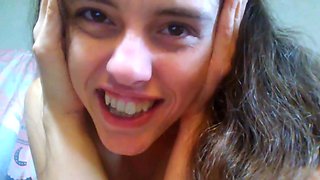 Brunette Webcam Girl Orgasms with Dildo