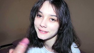 Amateur Bikini Babe in Blue is POV Blowjob Slut