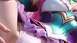 Seraphine League of Legends Nude Solo Hentai Big Tits Ass and Pussy
