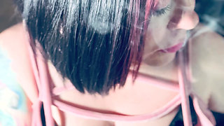 Tina Loves To Dance! BBW Tina Snua Smokes 1 Cork Cigarette & Feeling Filthy! OMI OME Snap Inhales Drifts