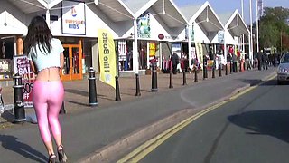 Nice amateur ass in black and white panties
