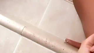 Bathtub Lesbians - Busty Brunettes and a Red Dildo