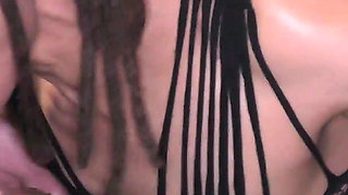 Ebony Babe Violette Love Debut Bukkake