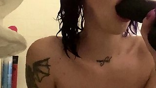 Small titted babe toys her pussy on webcam