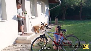 DADDY4K – Hot Brunette Cheats with Her Boyfriend's Dad While He's Away