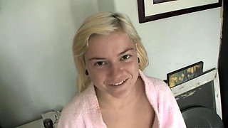 Beautiful red hair teen sucks and fucks in hardcore pov