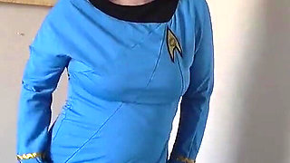 Striptease in Star Trek Cosplay Nurse Uniform