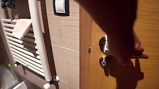 Stepson Went To Shower To Stepmom. She Shocked! Jerked Off