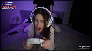 Gamers Stepsister Sucks Dick And Rides - Anny Walker