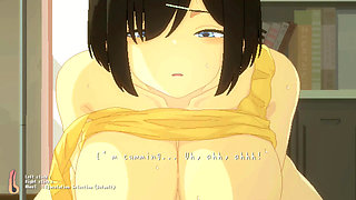 Hentai Game - Busty Babe in Winter Heat - Intense Sex & Blowjob