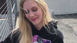 Tall Asian Guy Dominates Pale Blonde Emma Starletto - First Career Creampie Then Lick Cum Clean