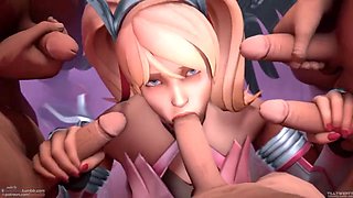 3D animated stepmom with a big ass gets filled with cum in a wild anal scene