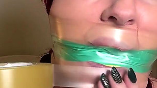 Lacey's Gagging Delight: a Colorful Display of Silence