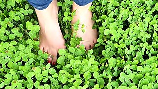 Czech amateur bangs outdoor pov