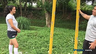 I Find a Cute Latina Working Out and I Invite Her to Fuck