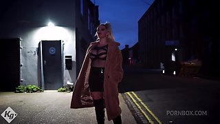 Busty Blonde Street Slut Meets a Handsome Client