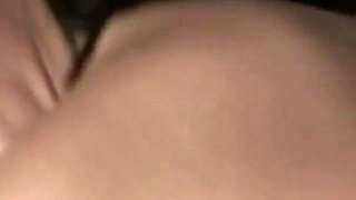 The hot shaved pussy of this horny brunette whore with perfect tits is so wet I can't resist fucking her