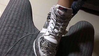 Chinese SNEAKER SOCK Footjob