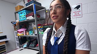 Brunette Madison Wilde moans while being fucked in the office