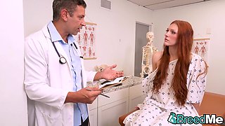 Redhead Celestina Blooms Gets Filled With a Nice Warm Creampie