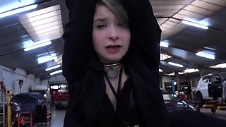 Thicc Goth Teen Learns A Hard Lesson, Hoisted - Bdsm