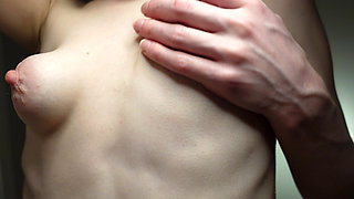 Massaging My Small Tits and Rubbing My Pussy up Close