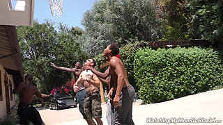 Busty stepmom Brooke Tyler interracial gangbang