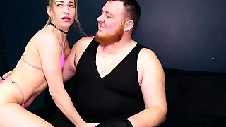 Femdom fetish mistresses fuck bdsm loser with strapon