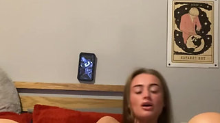 Scottish thick goth fingers her tight pussy