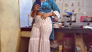 Indian stepsister got caught while video call with her bf