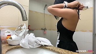 Busty Maid Loves Sliding Her Juicy Pussy Into Nine Inch Tool by Monger In Asia: Porn