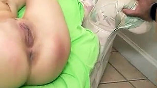 Sexy blonde skinny teen Rebecca secretly fucked by stepdad