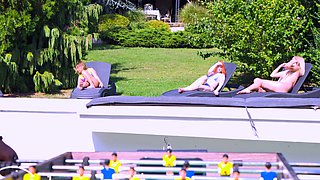 Four Girls Take Outdoor Interracial Gangbang