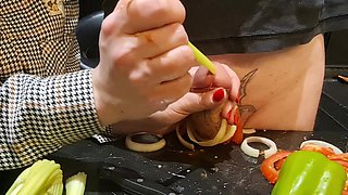 CBT. Extreme Dick and Urethral Torment in the Kitchen! Cooking Cock 2. Episode 2/3. Full.