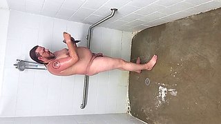 My husband takes a quick shower