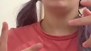 Silly Face Fetish and Squirting Milk Onto a Glass Table