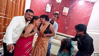 Indian desi couples share party foursome gangbang passion