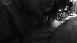 Wife giving me a blowjob. We where testing out a new 4k camera